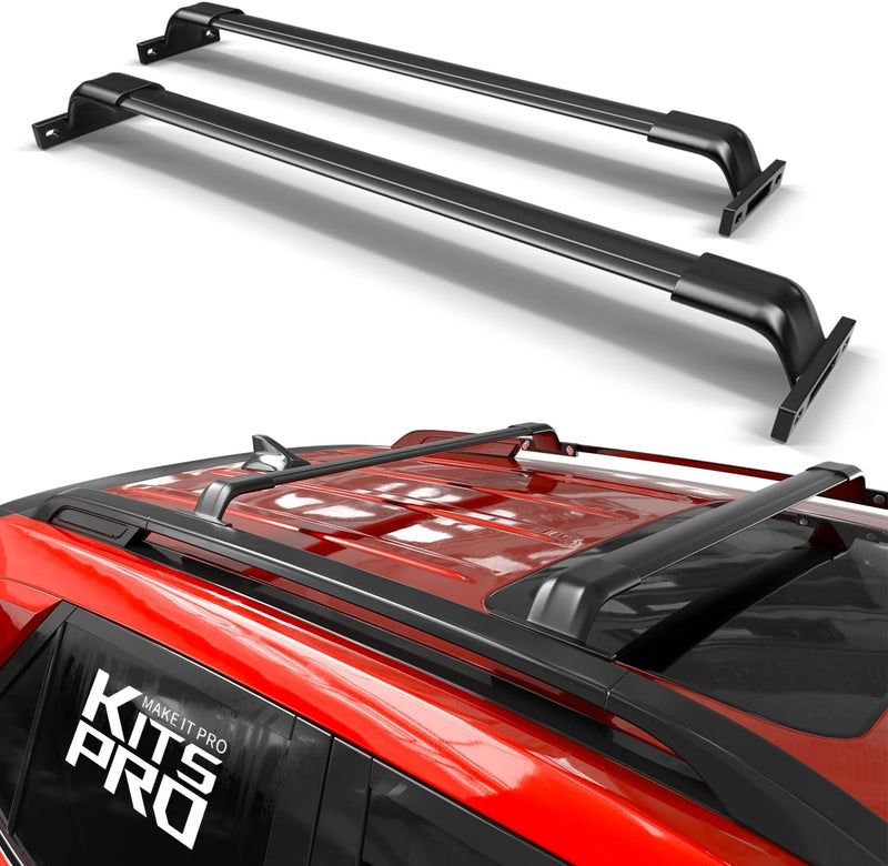 KitsPro 260lb Roof Rack Cross Bars for 2021-2024 Chevrolet Trailblazer (ONLY FIT Factory Flushed Side Rails), Matte Black Heavy Duty Aluminum Cargo Crossbar - Image 1